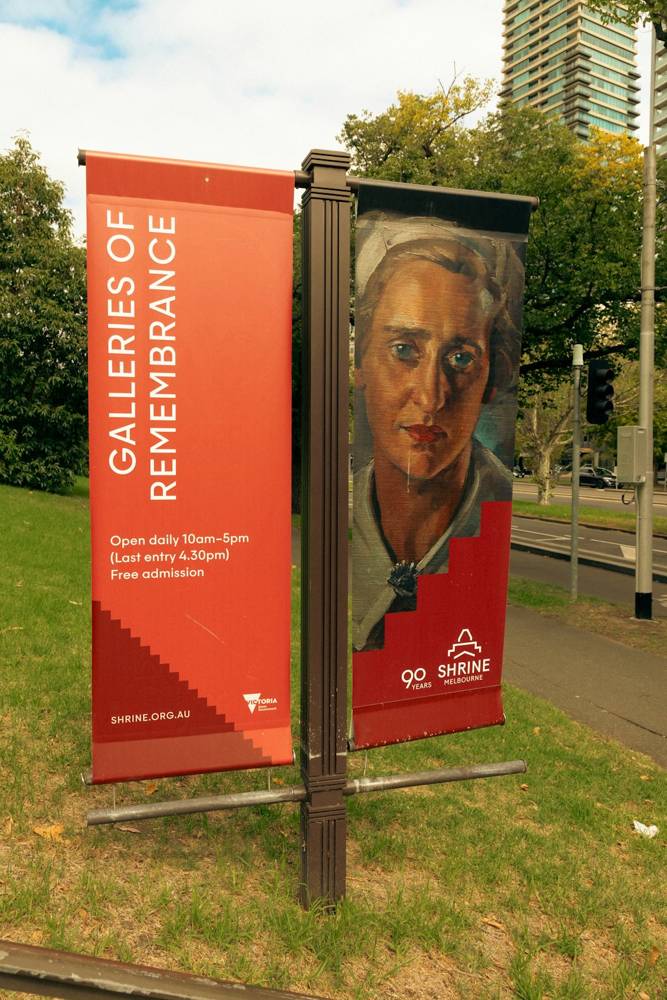 Printed street pole banners