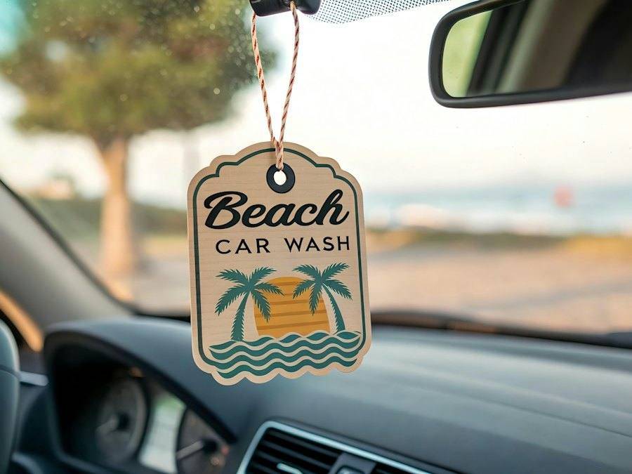Custom die-cut car freshener