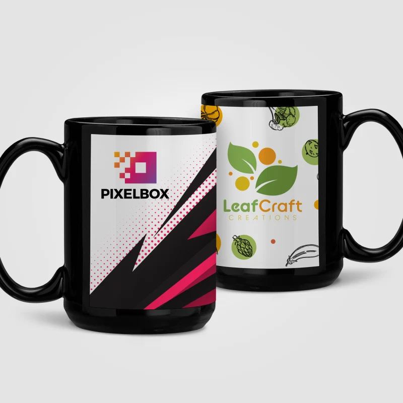 Ceramic mugs printed with logos